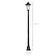 image 5 of Outsunny Outdoor Solar Powered Lantern Lamp Garden Lamp Post Light Black