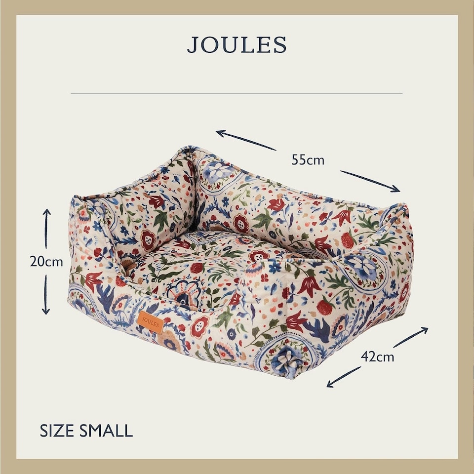 image 1 of Rosewood Joules Festival Floral Box Dog Bed | Multi | S | 1