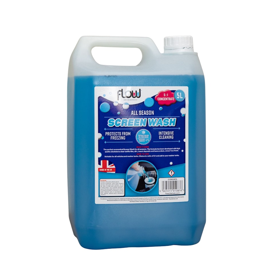 image 1 of 5 Litre All Season Streak Free Screen Wash Concentrate for All Vehicles