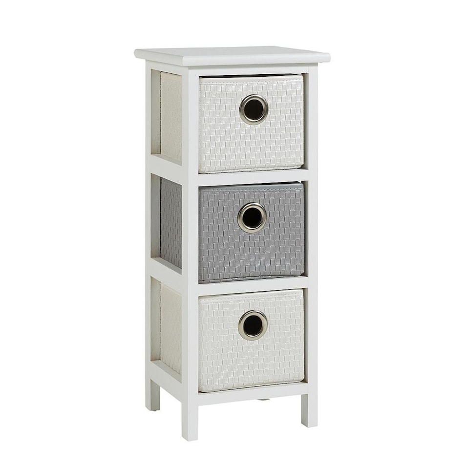 image 1 of Chest Of Drawers Wooden Hallway Storage Home Organiser Fully Assembled | White