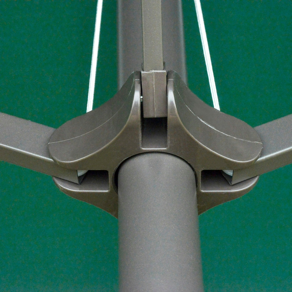 image 1 of Outsunny 4.6M Garden Patio Umbrella Canopy Parasol Sun Shade w/ Base Off White