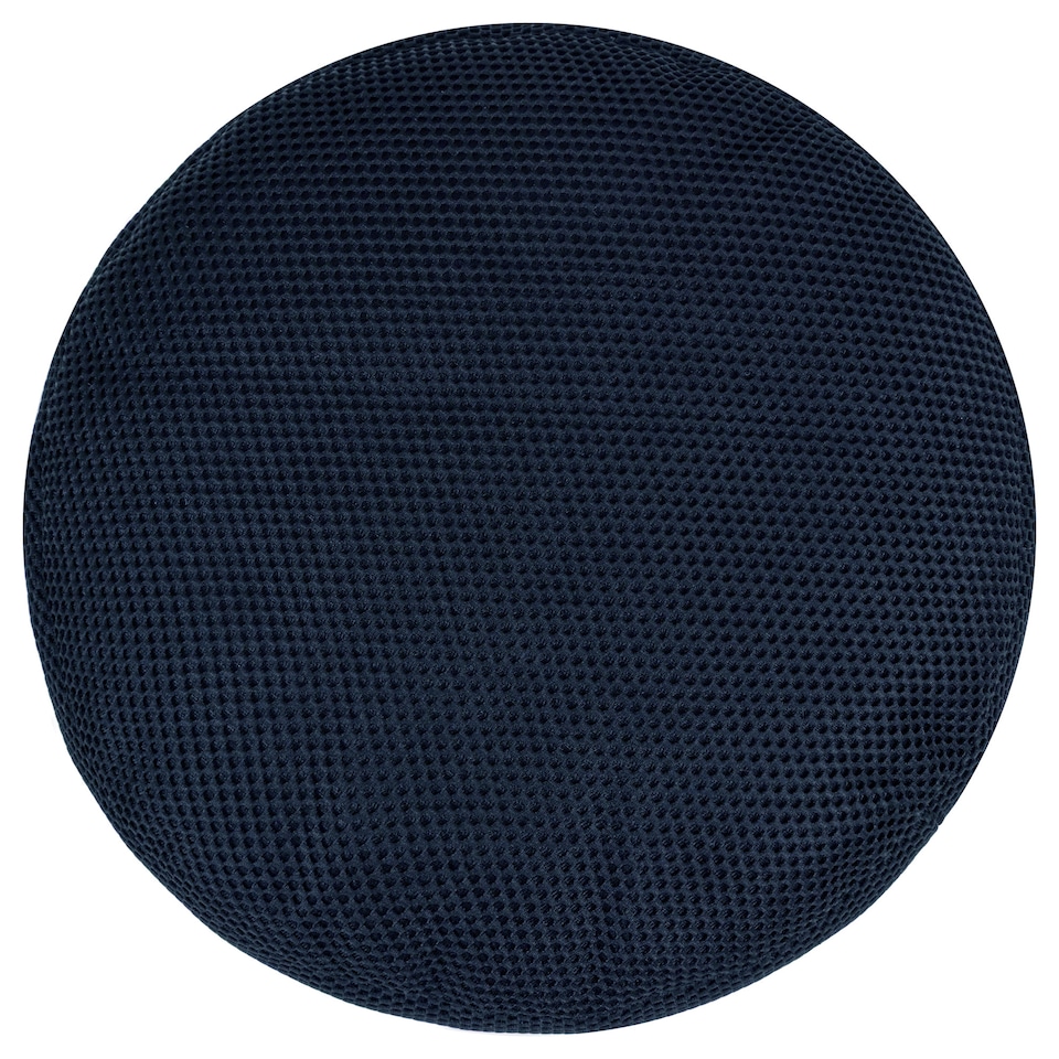 image 1 of Icon Gaming Performance Mesh Round Footstool Bean Bag, Navy Blue