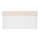 image 2 of Large Paper Rope Rectangular Storage Basket with White Cotton Lining | White | White | L