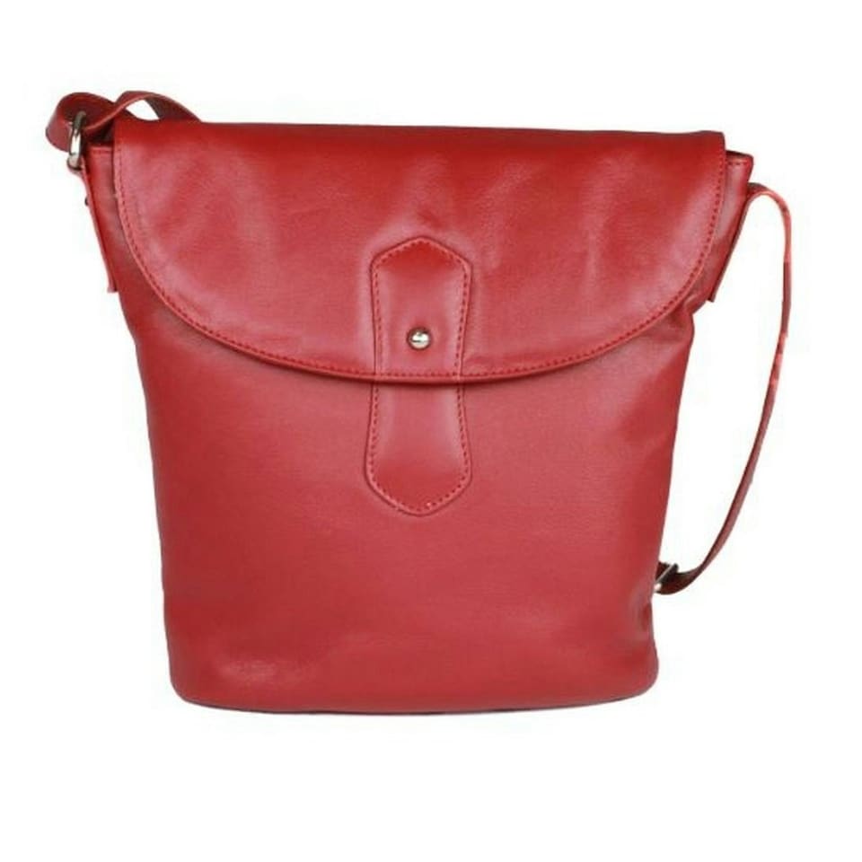 Eastern Counties Leather Womens/Ladies Demi Handbag With Rounded Flap - Red - One Size Red
