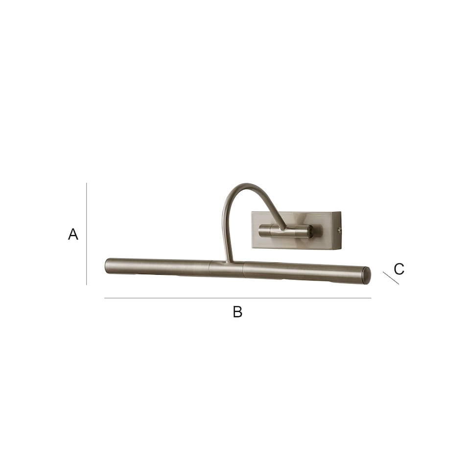 image 1 of ValueLights Modern Adjustable Brushed Chrome Picture Wall Light | Chrome