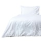 image 1 of Homescapes White European Size Linen Duvet Cover Set - 155 x 220 cm | Multi | Not provided