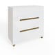 image 5 of FWStyle Veloce 3 Drawer Chest Of Drawers - White Gloss, Quick Click Assembly