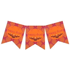 Happy Diwali Banner - Pink & Orange
