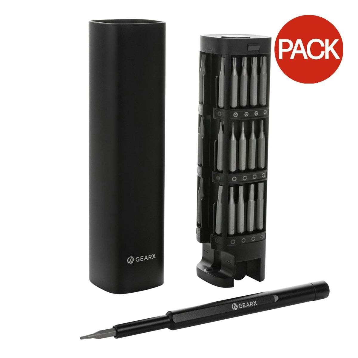 GearX Recycled Aluminium Precision Screwdriver Set (Pack of 46) - Black ...