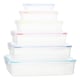image 1 of Herrela 6pc Rectangular Food Containers with Airtight Lids