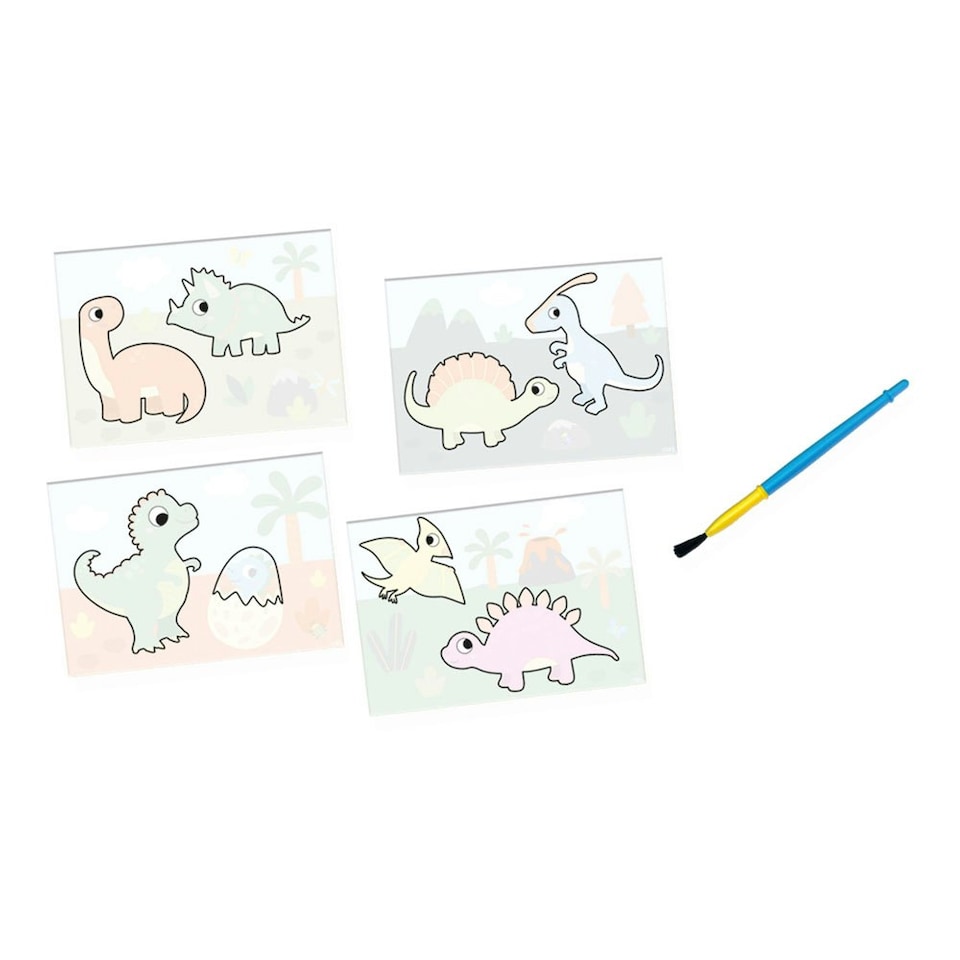 image 1 of SES CREATIVE Dinos Colouring with Water Painting Set
