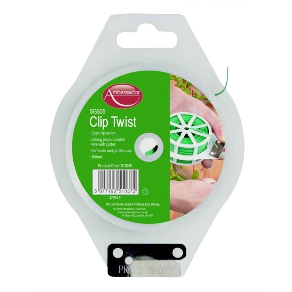 Ambassador Clip Twist - White/Green - One Size