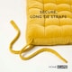 image 4 of Homescapes Set of 4 Seat Pads Luxury 100% Cotton Velvet Indoor Outdoor Garden Dining Cushion Yellow | 40 x 40 cm