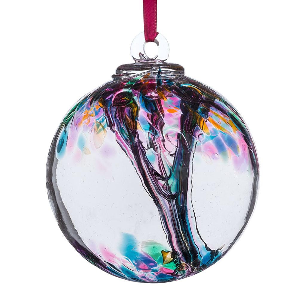 Sienna Glass 15cm Spirit Ball Multicoloured Turquoise