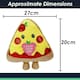 image 2 of Pizza Soft Toy Cute Plushie Huggable Cuddly Stuffed Toy 20cm Yellow