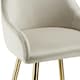 image 8 of Bar Stool Avane - with backrest, upholstered, velvet look | Cream | cream/gold | 57 x 48,50 x 108 cm | 4