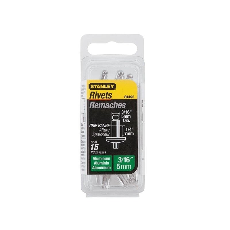 Stanley Hand Tools Aluminium Rivets - Multi Colour - 5mm Medium