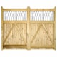 image 3 of Windsor Low Double Driveway Gate - Pressure Treated Scandinavian Redwood - W3000 x H1200 mm | Brown | 1