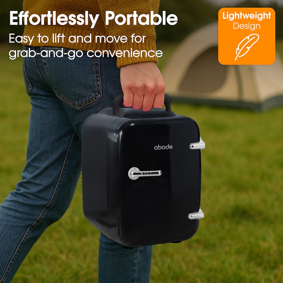 image 1 of Abode Retro 4L Mini Cooler and Warmer Black A4CLR201B