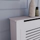 image 5 of Vida Designs Milton Radiator Cover Painted MDF Slatted Cabinet, White, 152cm