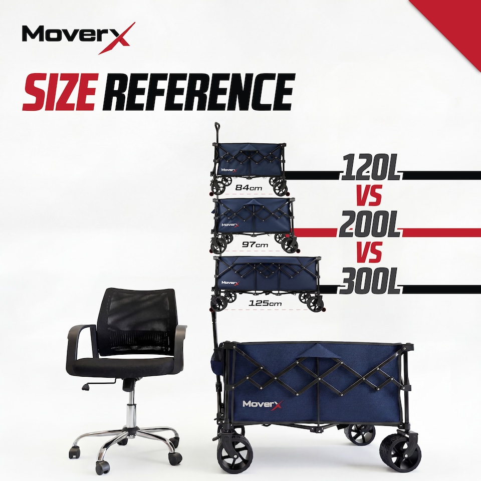 image 1 of MoverX 200L/150kg Premium Camping Trolley / Festival Wagon