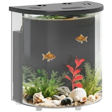 PawHut Fish Tank, 3L Nano Aquarium Starter Kit with Filter System, LED Light