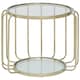 image 1 of Interiors by Premier Modern Gold Side Table, Contemporary Gold Side Table with Glass Top, Luxury Side Table for Living Room Gold