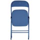 image 4 of Harbour Housewares Fabric Padded Metal Folding Chairs - Blue - Pack of 6