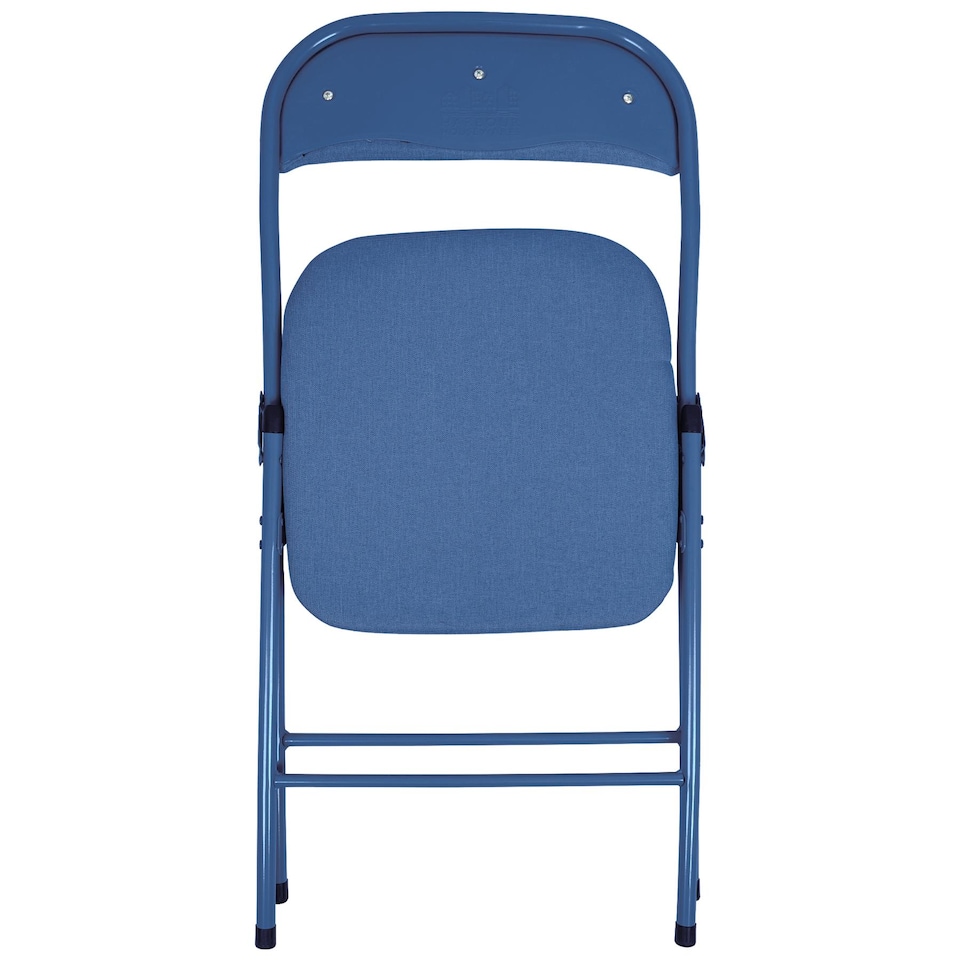 image 1 of Harbour Housewares Fabric Padded Metal Folding Chairs - Blue - Pack of 6