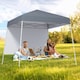image 3 of COSTWAY 3m x 3m Pop up Canopy Tent Garden Gazebo Grey