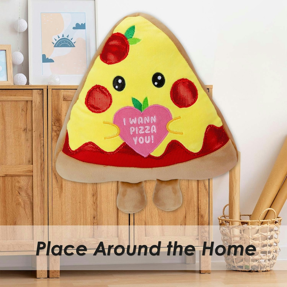 image 1 of Pizza Soft Toy Cute Plushie Huggable Cuddly Stuffed Toy 20cm Yellow