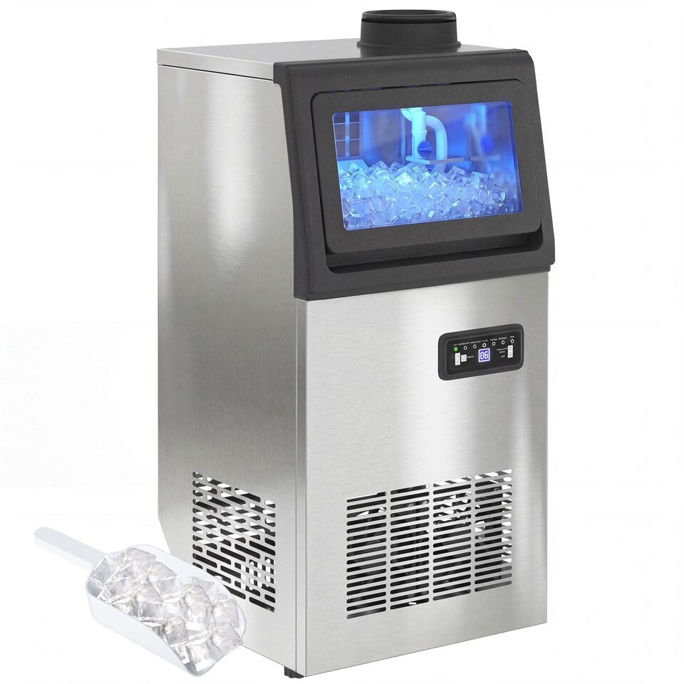 image 1 of HOMCOM 45kg/24H Commercial Ice Maker Machine with Auto Self-Cleaning