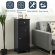 image 7 of COSTWAY Bathroom Storage Cabinet Wooden Cupboard Black Black