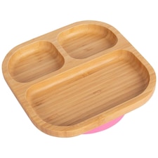 Tiny Dining Children's Bamboo Suction Plate - Pink Pink