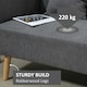 image 4 of HOMCOM 2-Seat Loveseat Sofa Chenille Fabric Upholstered Couch Wood Legs, Grey