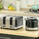 image 2 of HOMCOM 1.7L 3000W Fast Boil Electric Kettle and 4 Slice Toaster Set, Black