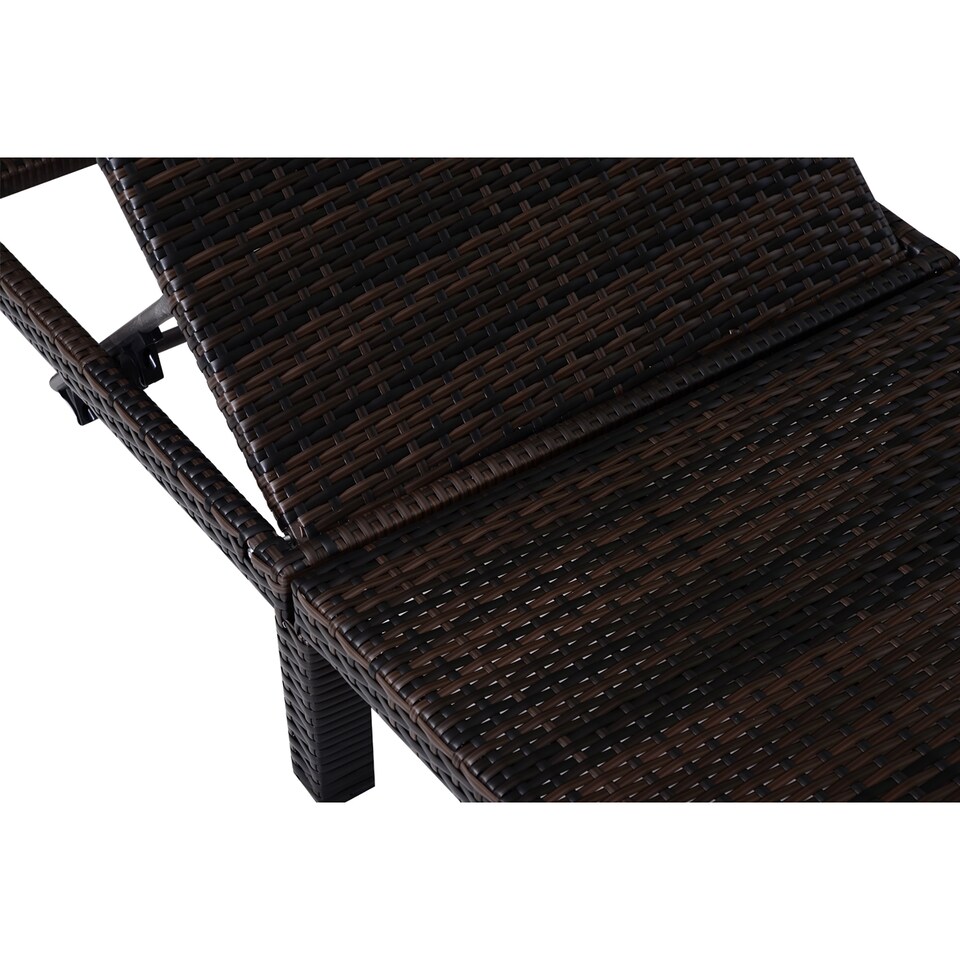 image 1 of Outsunny Rattan Sun Lounger, 5-Level Adjustable Garden Lounger Recliner with Cushion and Headrest, Outdoor Reclining Sunbed, Steel Frame Garden Chair for Patio, Beach, Terrace, Cream White