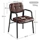 image 3 of Yaheetech 2pcs Office Reception Upholstered Chairs for Home & Office Black Brown
