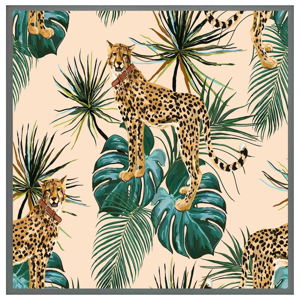 image 1 of Tropical cheetah (Picutre Frame) Black | XL