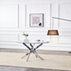 image 3 of Round Glass Dining Table with Chrome legs, Living / Dining Room, Kitchen, Furniture Grey