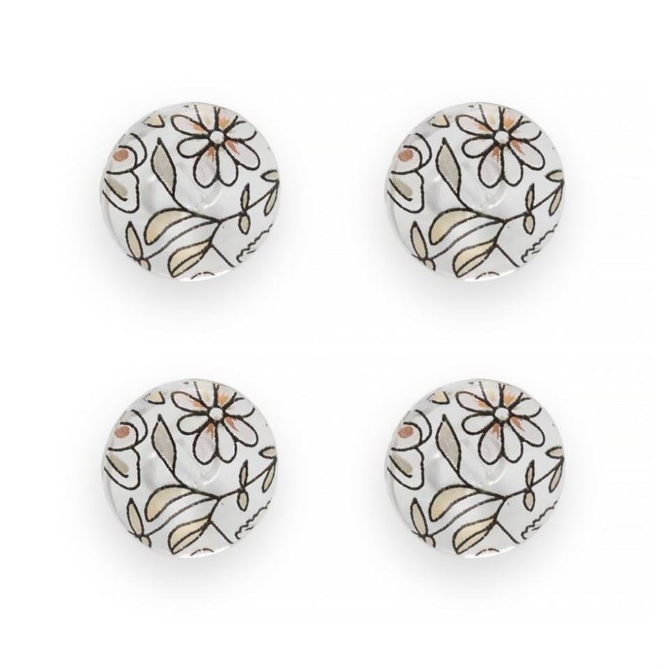 Minerva Clear Round Butterfly Garden Buttons for Dressmaking - 15mm - per value pack of 50