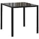 image 1 of HOMCOM Modern Square Dining Table with Tempered Glass Top Metal Legs | Black | Black | 75cm x 75cm x 75cm