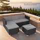 image 8 of Garden Furniture Set Lignano - modular sofa set for 3 to 4 people, coffee table | Black | black | 179 x 150 x 65 cm | 1