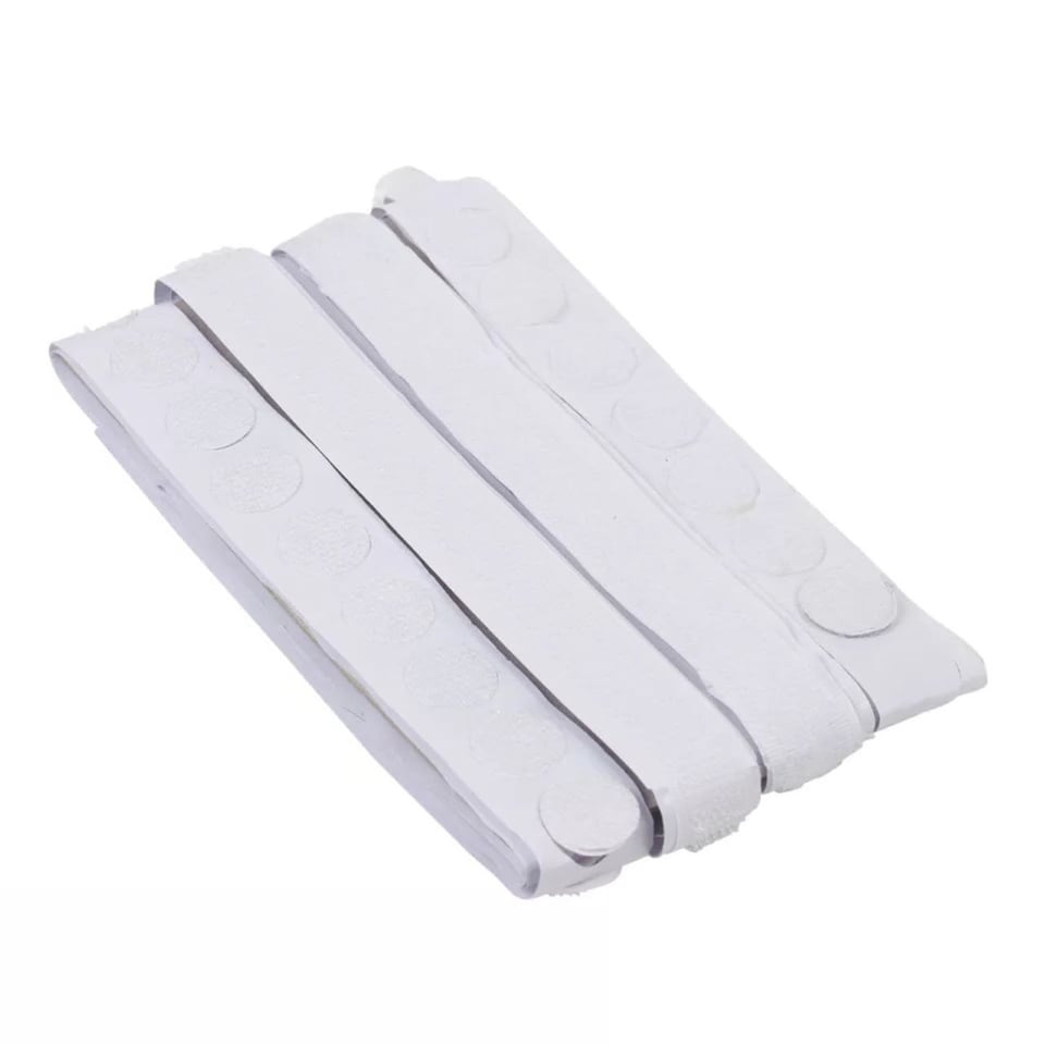 image 1 of 44pc Adhesive Hook & Loop Fastener Round Tape for Arts & Crafts | White | 1