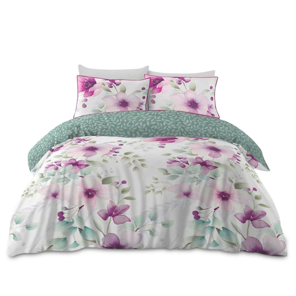 image 1 of VELVETIO Daphne Complete Duvet Cover Set with Fitted Sheet Cosy Quilt Coverlet Multi | King