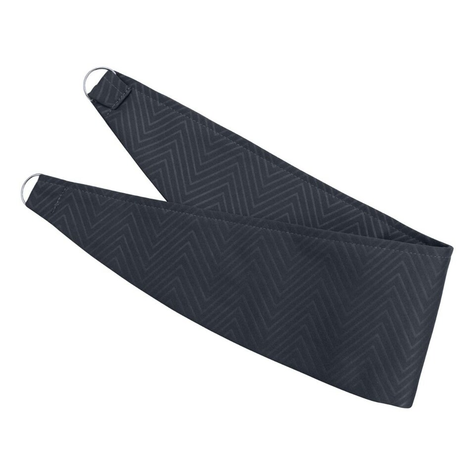 image 1 of Homescapes Dark Grey Herringbone Chevron Curtains Tie Backs Pair