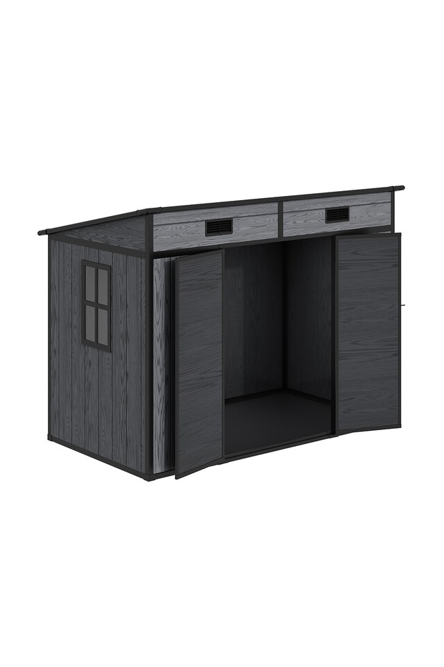 image 1 of Living and Home 6x4FT Outdoor Garden Storage Shed, Dark Grey | Grey | Dark Grey | 1
