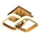image 2 of Contemporary Compact Double Head 40w LED Ceiling Light Fitting in Brushed Gold | Gold