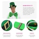 image 2 of Pack of 6 Irish Buckle Hat, Bow Tie + Braces Green | One Size