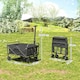 image 7 of Outsunny 62L Festival Trolley, 120kg Heavy Duty Folding Trolley Cart, Grey